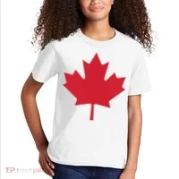 Canadian Flag Red Maple Leaf Canada Day Kids T-Shirt thumb 2