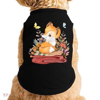 Cute Floral Restful Fox Butterfly Doggie Tank
