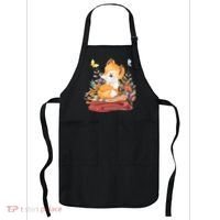 Cute Floral Restful Fox Butterfly Apron thumb 0