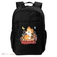 Cute Floral Restful Fox Butterfly Backpack thumb 0