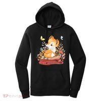 Cute Floral Restful Fox Butterfly Women's Hoodie thumb 0