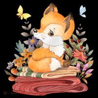 Cute Floral Restful Fox Butterfly Ornament thumb 1