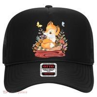 Cute Floral Restful Fox Butterfly Hat thumb 0