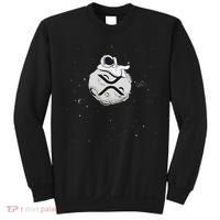 Cryptocurrency Fun Relaxing Space Man On Xrp Crypto Moon Sweatshirt thumb 0