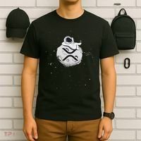 Cryptocurrency Fun Relaxing Space Man On Xrp Crypto Moon T-Shirt thumb 6