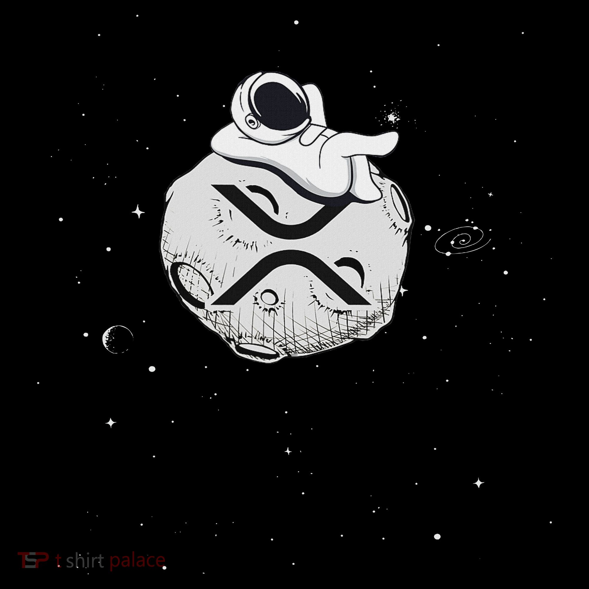 Cryptocurrency Fun Relaxing Space Man On Xrp Crypto Moon Women's Hoodie