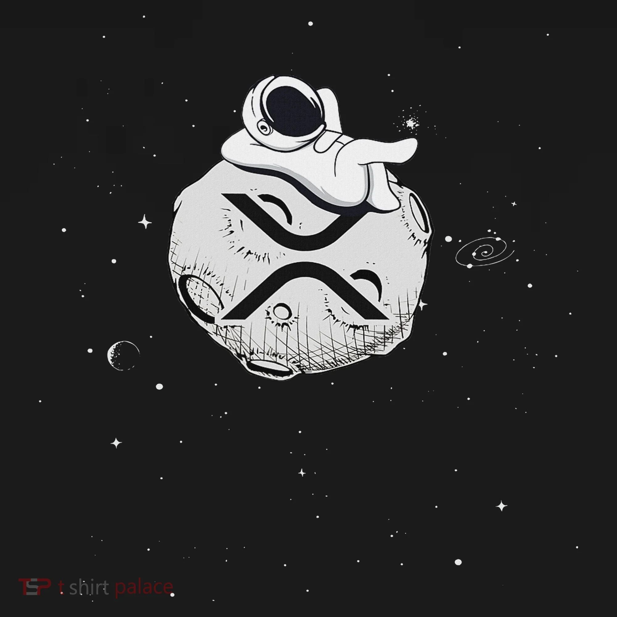 Cryptocurrency Fun Relaxing Space Man On Xrp Crypto Moon Tank Top