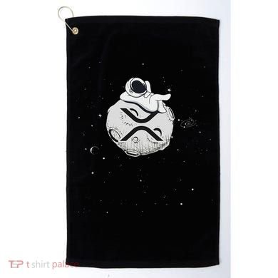 Cryptocurrency Fun Relaxing Space Man On Xrp Crypto Moon Golf Towel