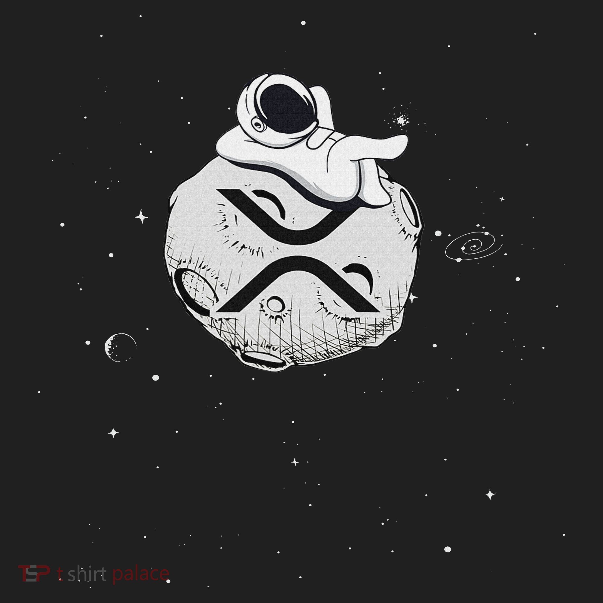 Cryptocurrency Fun Relaxing Space Man On Xrp Crypto Moon Golf Towel