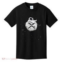 Cryptocurrency Fun Relaxing Space Man On Xrp Crypto Moon Kids T-Shirt thumb 0