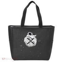 Cryptocurrency Fun Relaxing Space Man On Xrp Crypto Moon Tote Bag thumb 0