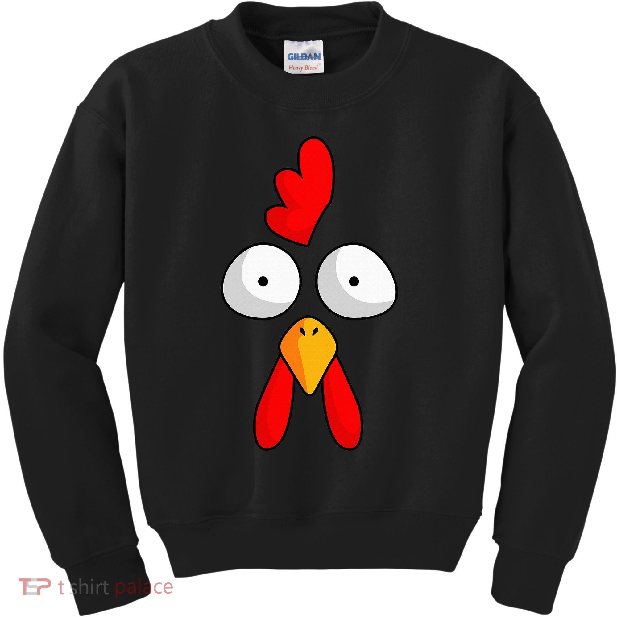 Chicken Face Rooster Halloween Costume Farm Poultry Kids Sweatshirt