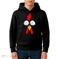 Chicken Face Rooster Halloween Costume Farm Poultry Kids Hoodie thumb 4