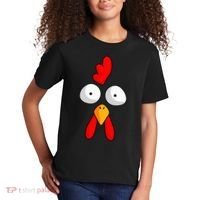 Chicken Face Rooster Halloween Costume Farm Poultry Kids T-Shirt thumb 2