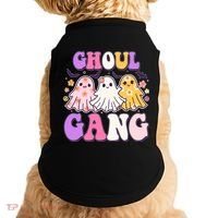 Cute Funny Retro Ghoul Gang Ghosts Doggie Tank thumb 0