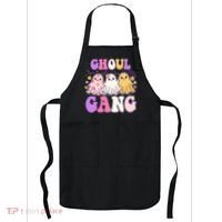 Cute Funny Retro Ghoul Gang Ghosts Apron thumb 0