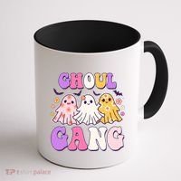 Cute Funny Retro Ghoul Gang Ghosts Coffee Mug thumb 1