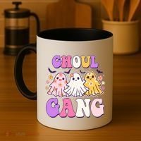 Cute Funny Retro Ghoul Gang Ghosts Coffee Mug thumb 4