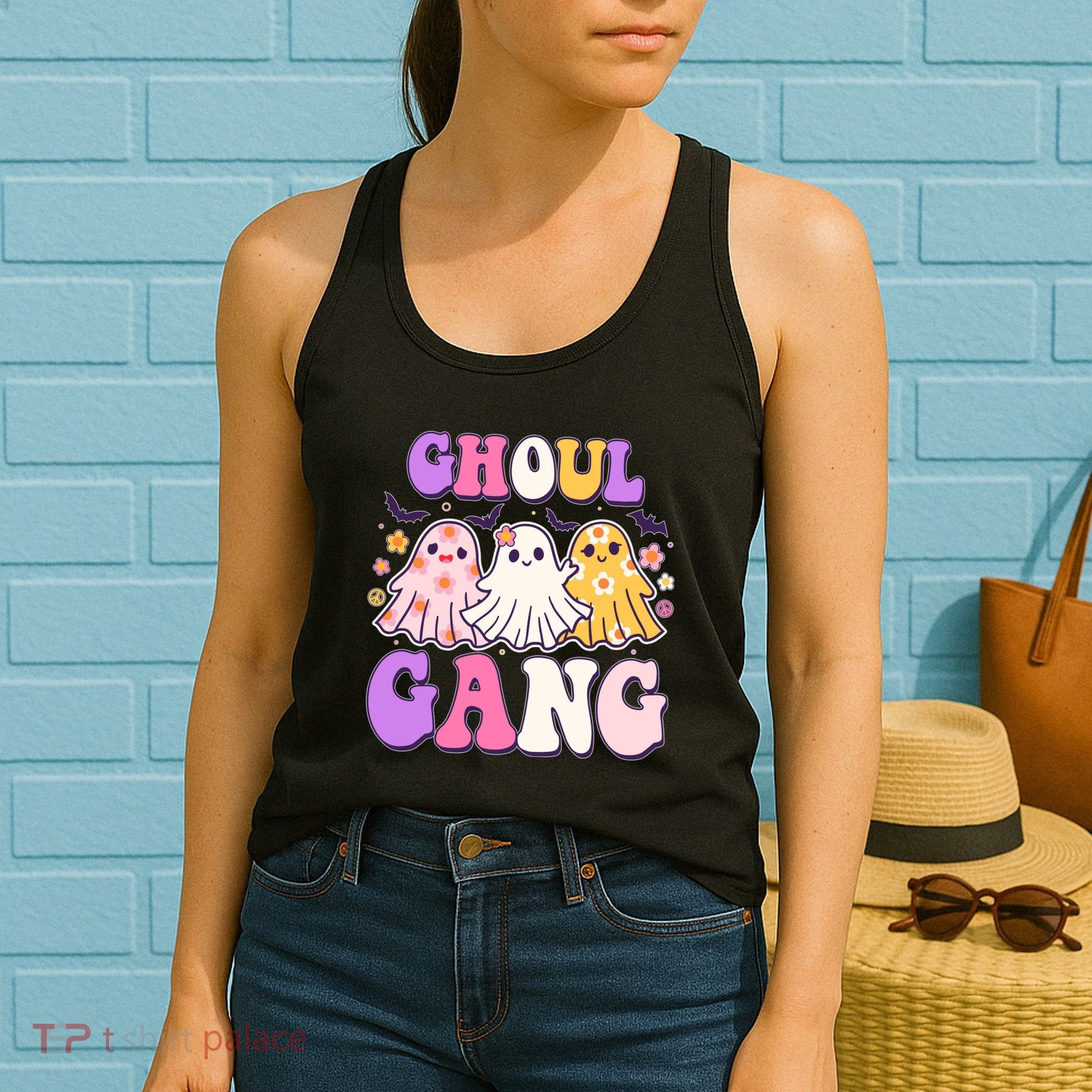 Cute Funny Retro Ghoul Gang Ghosts Women's Tank Top