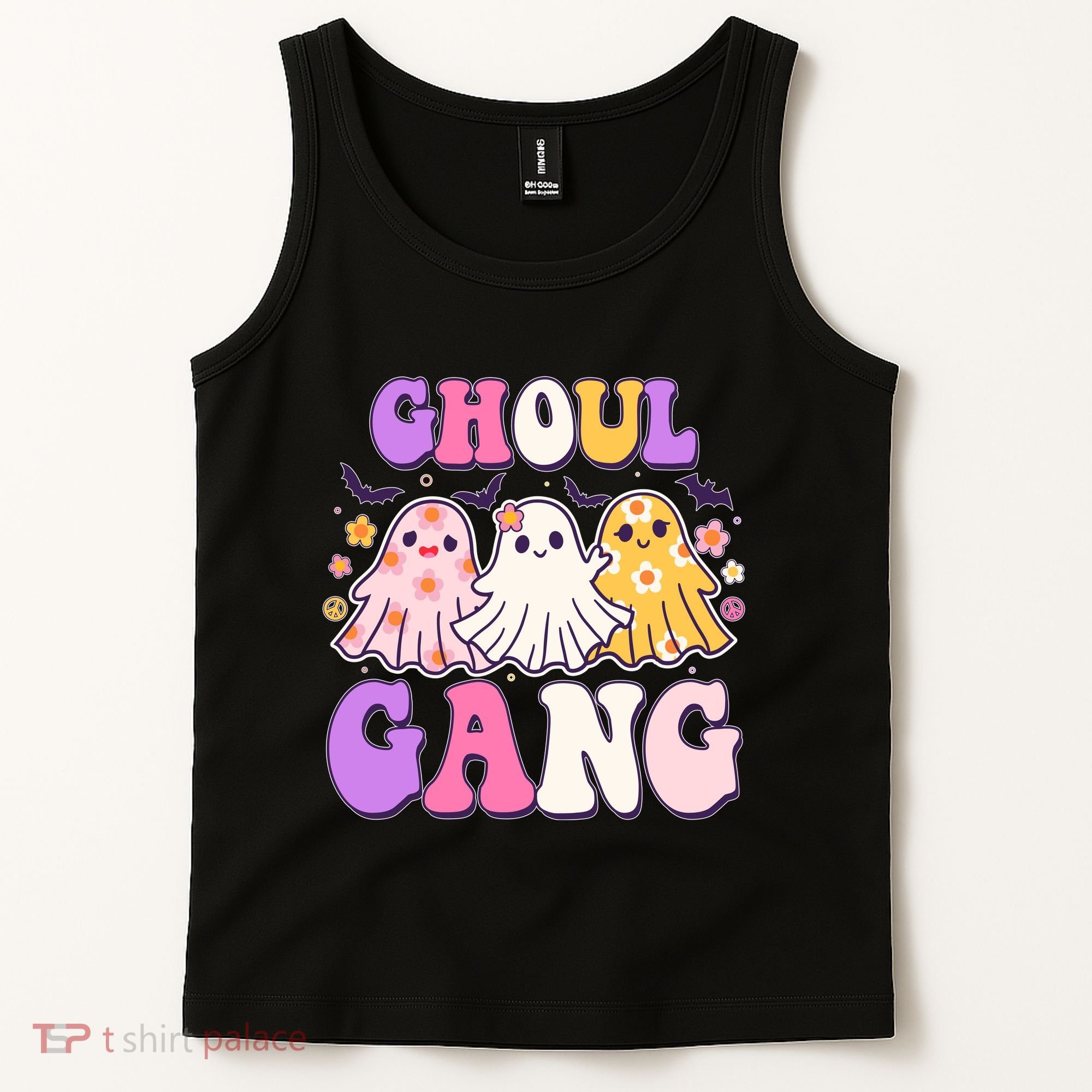 Cute Funny Retro Ghoul Gang Ghosts Tank Top