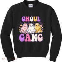 Cute Funny Retro Ghoul Gang Ghosts Kids Sweatshirt thumb 0