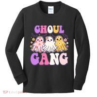 Cute Funny Retro Ghoul Gang Ghosts Kids Long Sleeve Shirt thumb 0