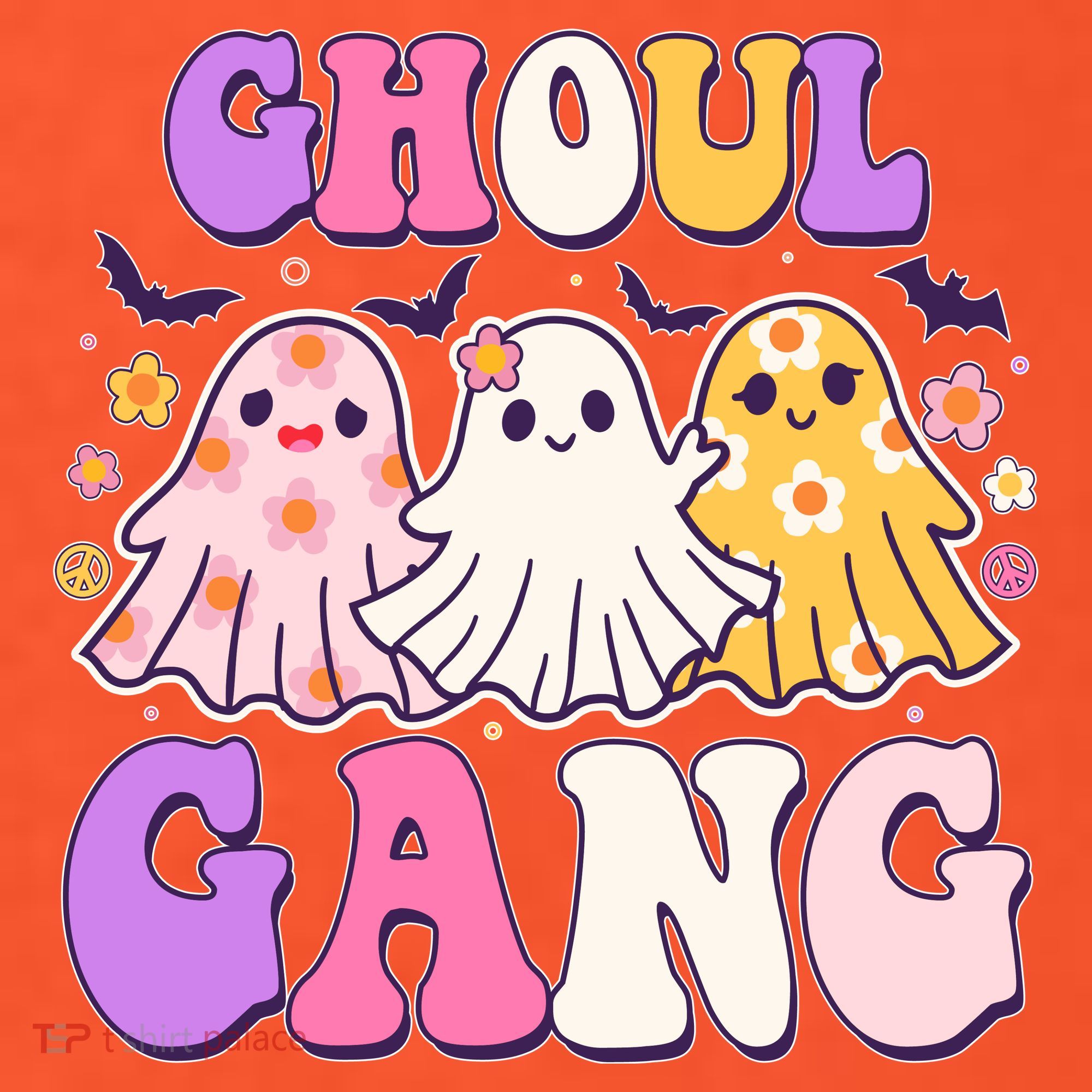 Cute Funny Retro Ghoul Gang Ghosts T-Shirt