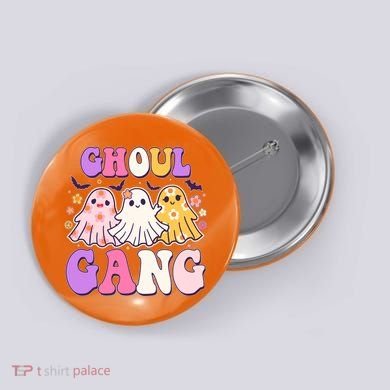 Cute Funny Retro Ghoul Gang Ghosts Button