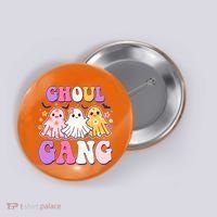 Cute Funny Retro Ghoul Gang Ghosts Button thumb 0