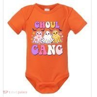 Cute Funny Retro Ghoul Gang Ghosts Baby Bodysuit thumb 0