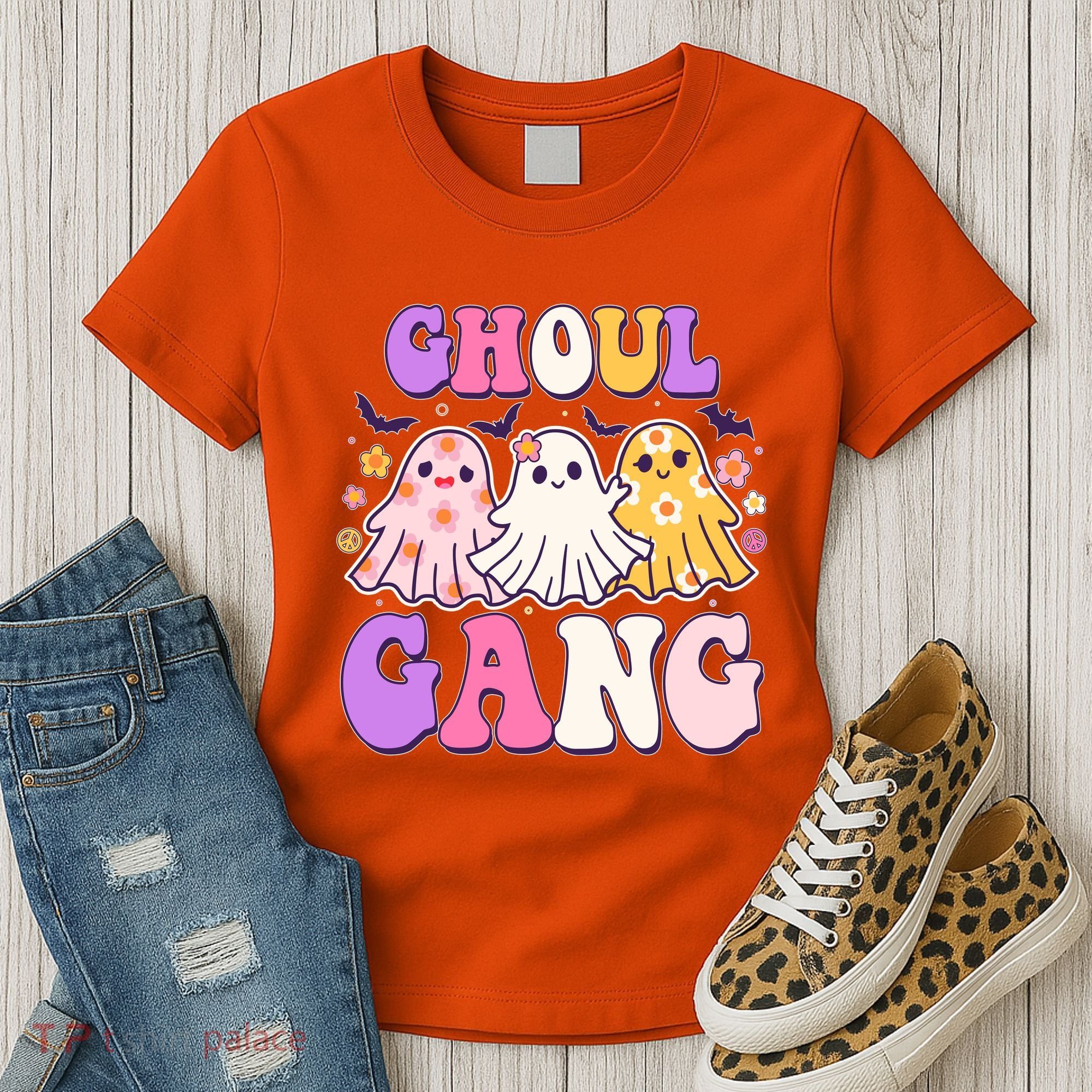 Cute Funny Retro Ghoul Gang Ghosts Women's T-Shirt