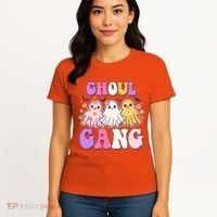 Cute Funny Retro Ghoul Gang Ghosts Women's T-Shirt thumb 4