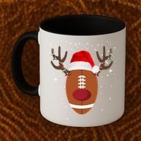Christmas Football Reindeer Coffee Mug thumb 2