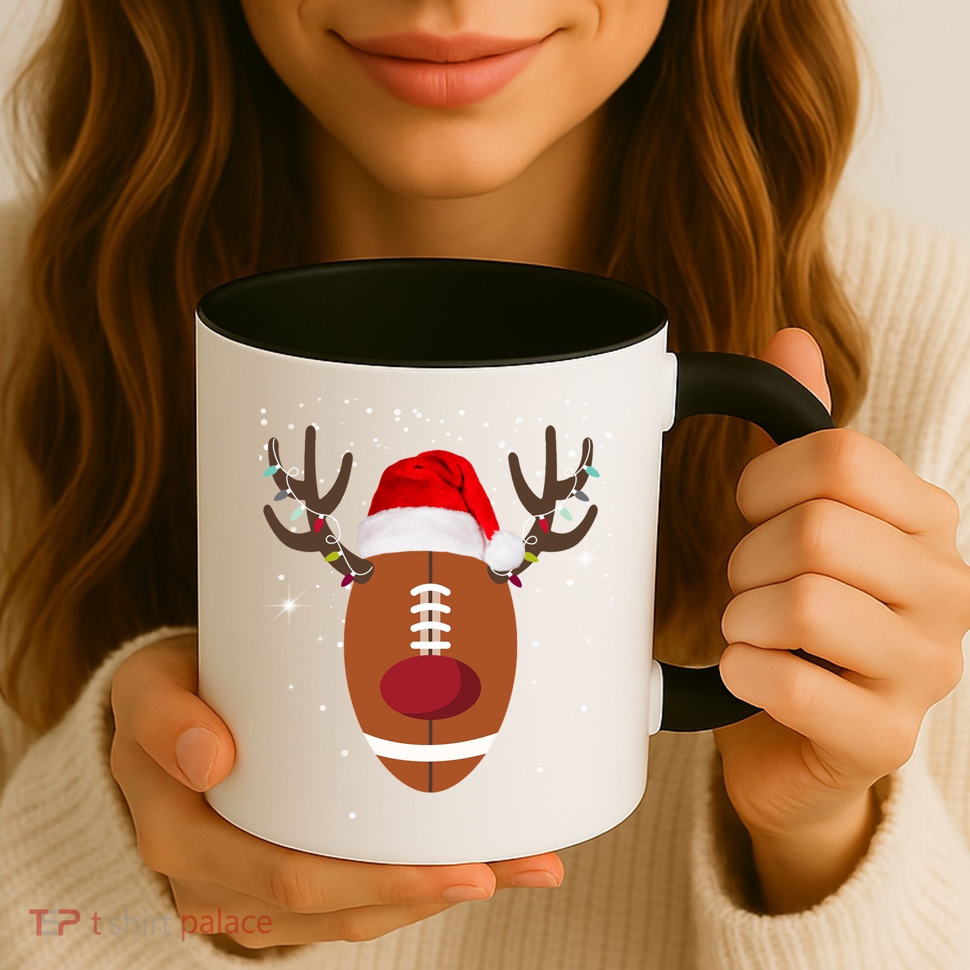 Christmas Football Reindeer Coffee Mug