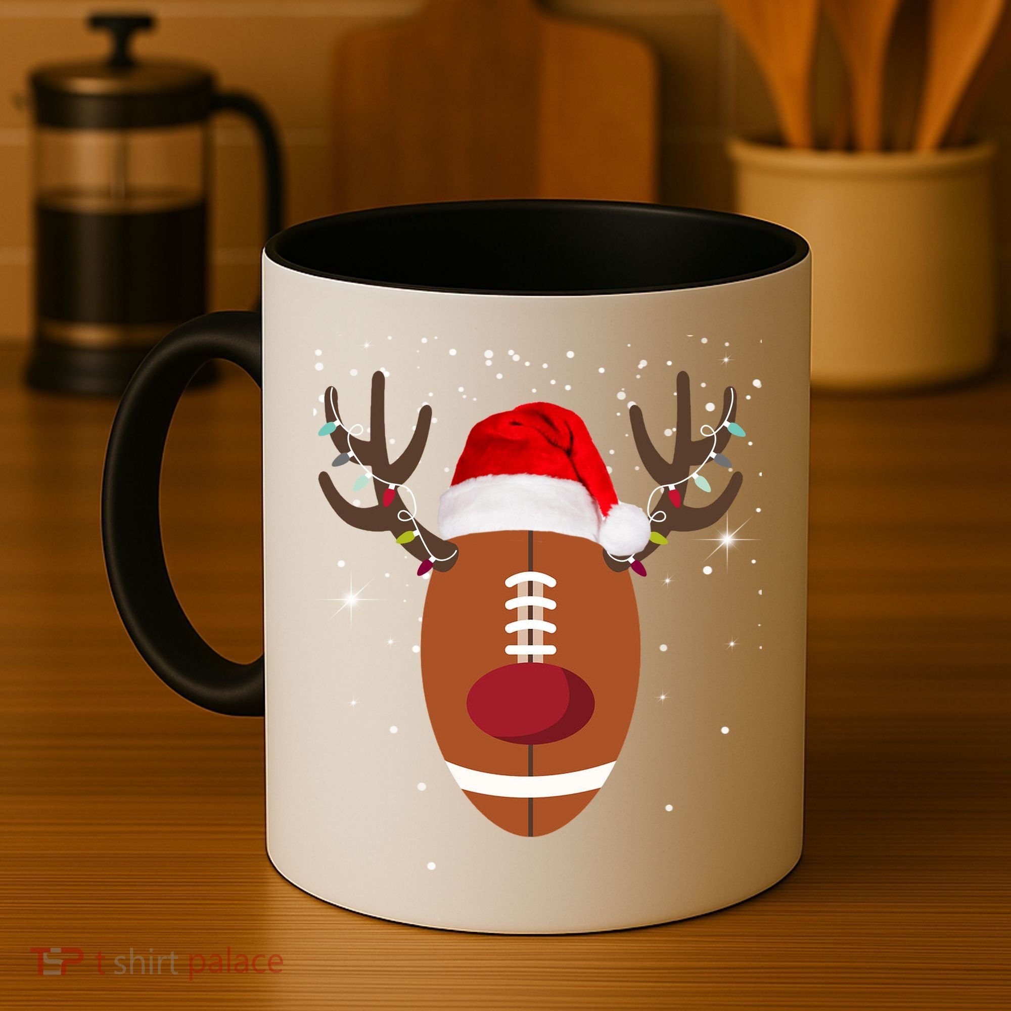 Christmas Football Reindeer Coffee Mug