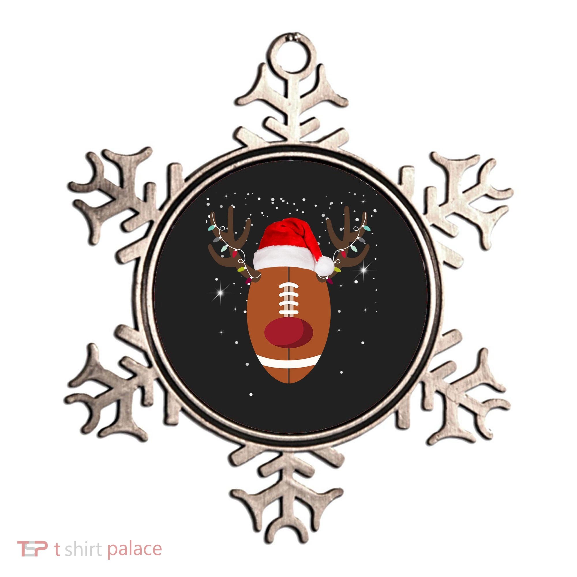 Christmas Football Reindeer Ornament