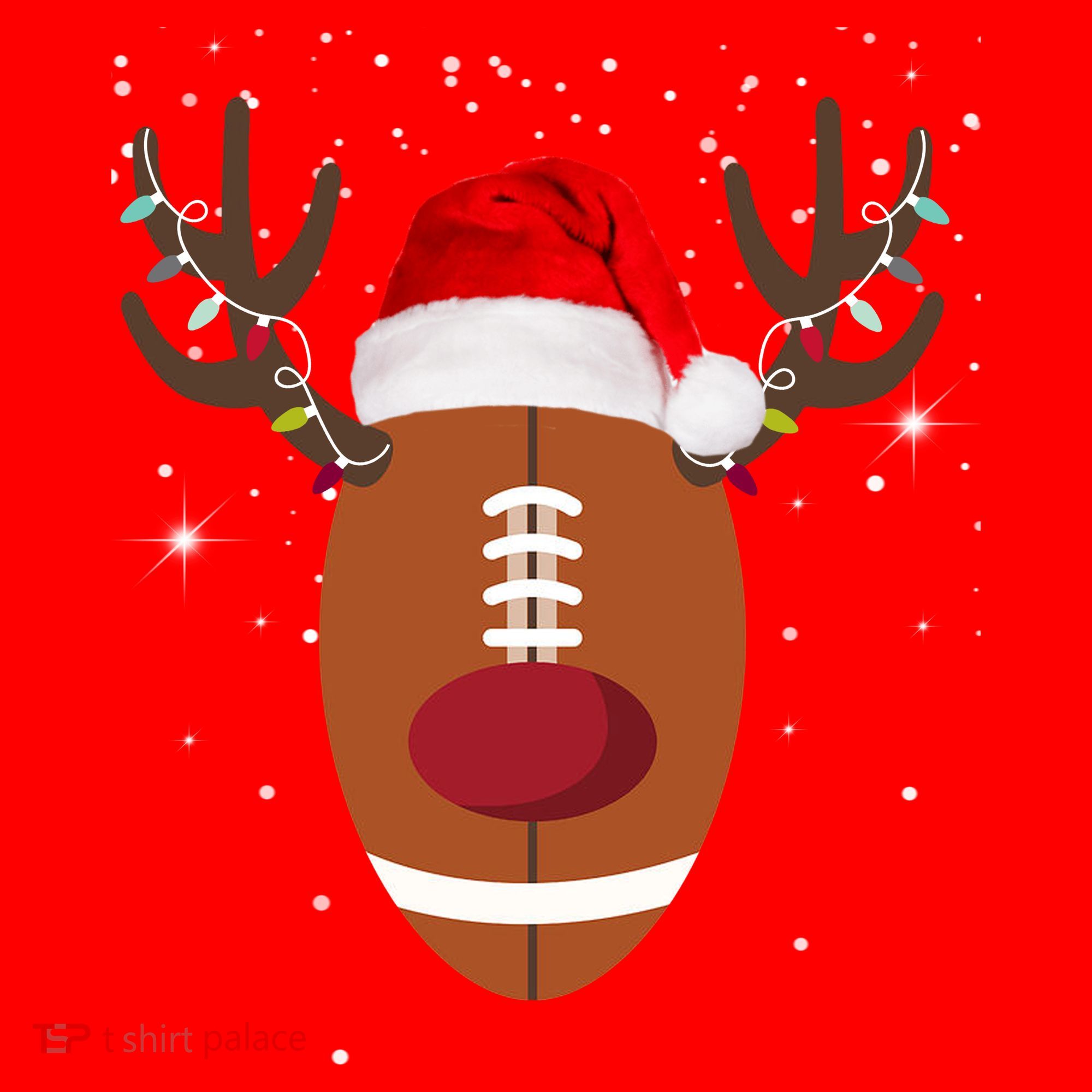 Christmas Football Reindeer Santa Hat