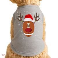 Christmas Football Reindeer Doggie Tank thumb 0