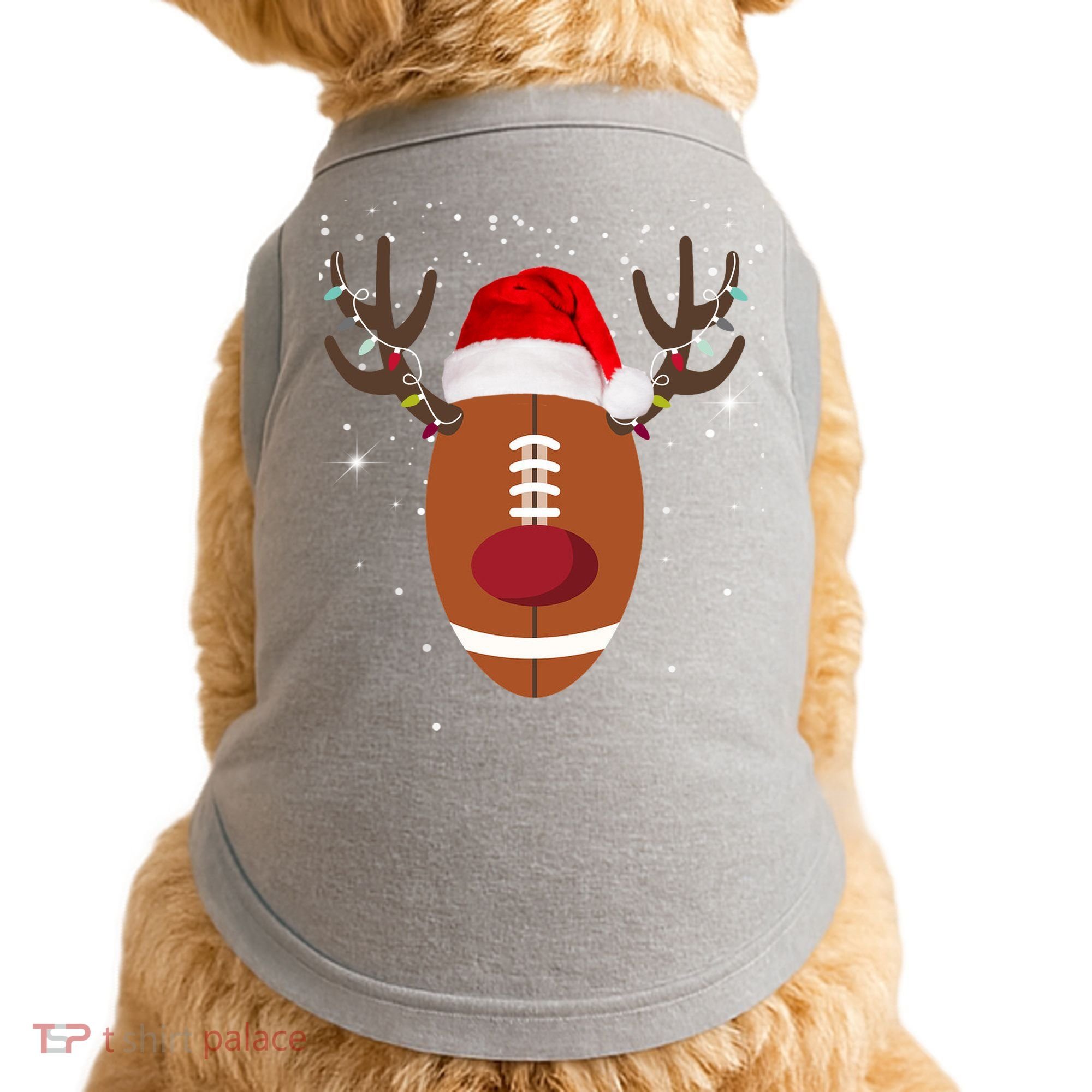Christmas Football Reindeer Doggie Tank