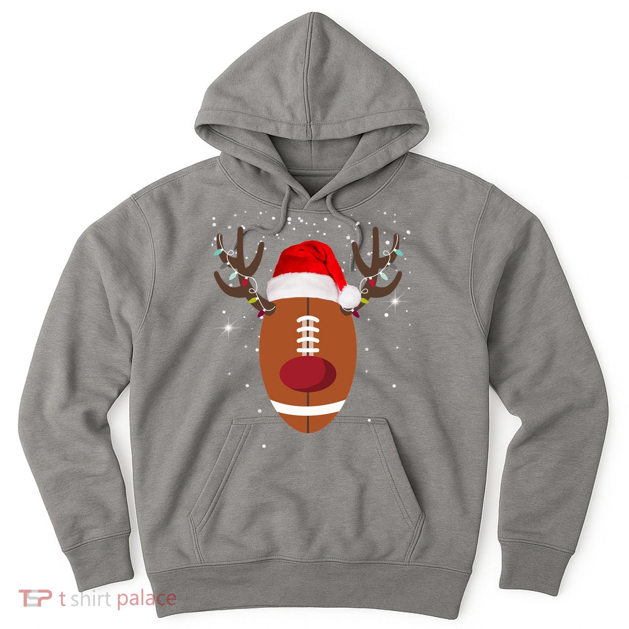 Christmas Football Reindeer Hoodie