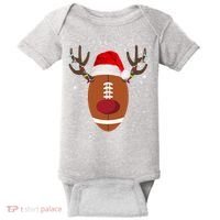 Christmas Football Reindeer Baby Bodysuit thumb 0