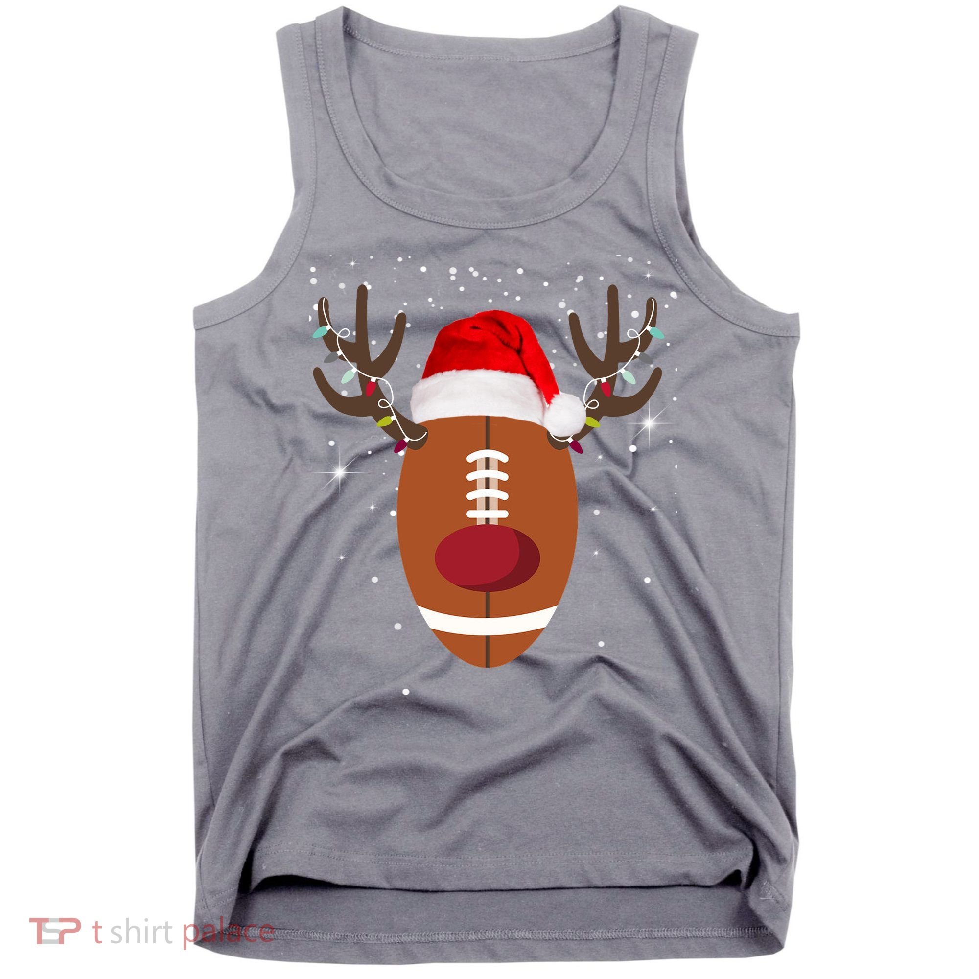 Christmas Football Reindeer Tank Top