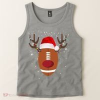 Christmas Football Reindeer Tank Top thumb 2