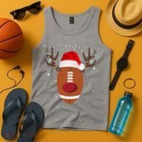 Christmas Football Reindeer Tank Top thumb 4