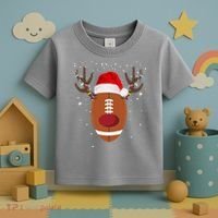 Christmas Football Reindeer Toddler T-Shirt thumb 3