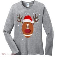 Christmas Football Reindeer Women's Long Sleeve Shirt thumb 0