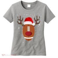 Christmas Football Reindeer Women's T-Shirt thumb 0
