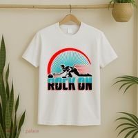 Cool Funny Rock On USA Curling Team Sports Fan T-Shirt thumb 2