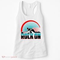 Cool Funny Rock On USA Curling Team Sports Fan Women's Tank Top thumb 0