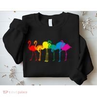 Cute Flamingo Rainbow Flamingo Sweatshirt thumb 2